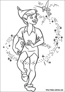 Tinkerbell coloring pages Peter pan