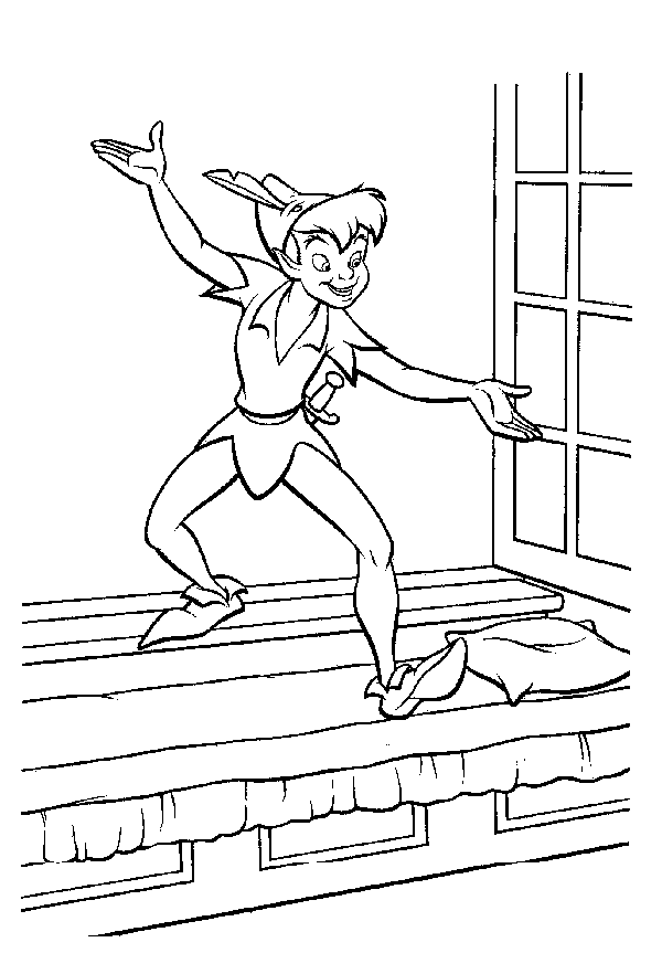 Tinkerbell Peter pan coloring pages 