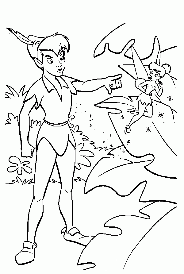 Tinkerbell Peter coloring pages