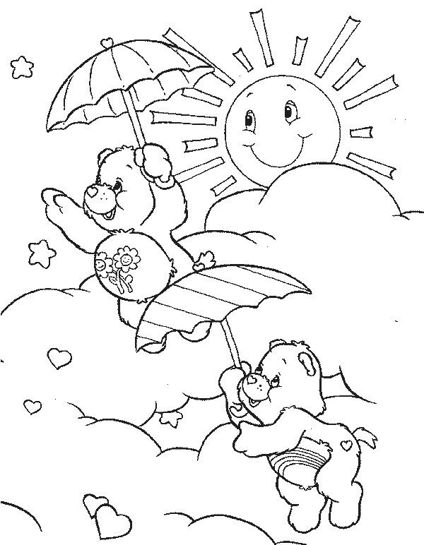 Care bears sunshine coloring pages