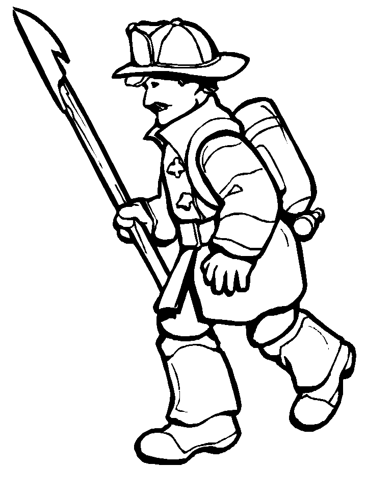 Fireman Coloring pages