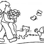 Girl Garden coloring pages