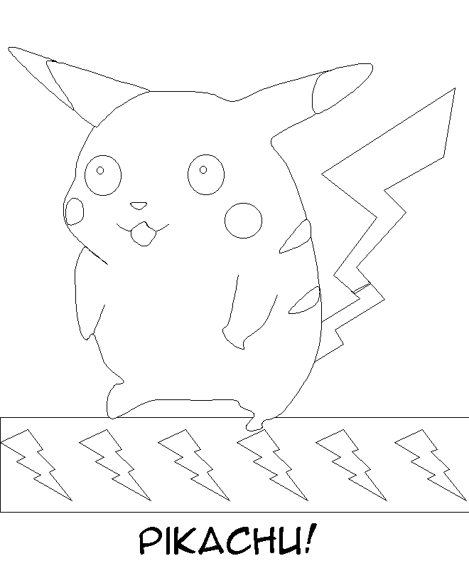 PIKACHU SQUIRTLE Pokemon Coloring pages