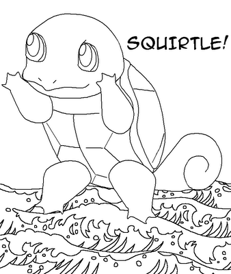 Pokemon coloring page of Squirtle