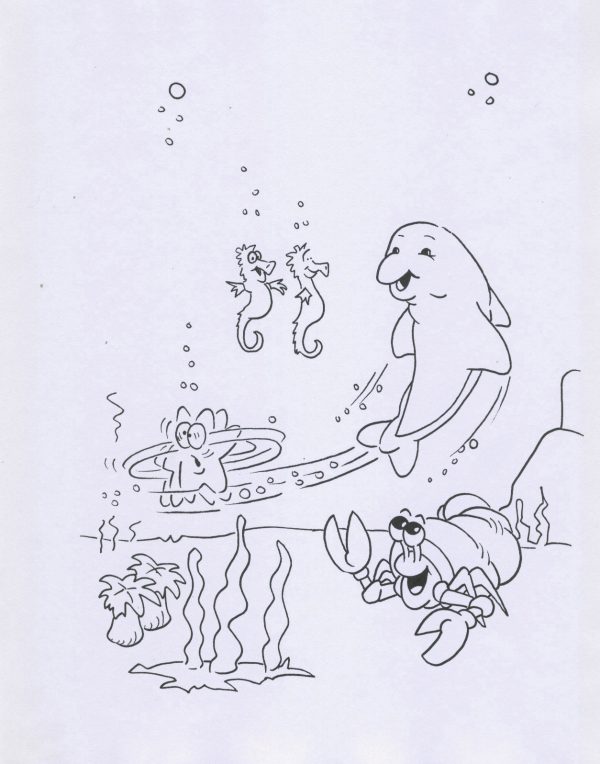Baby Dolphin coloring page