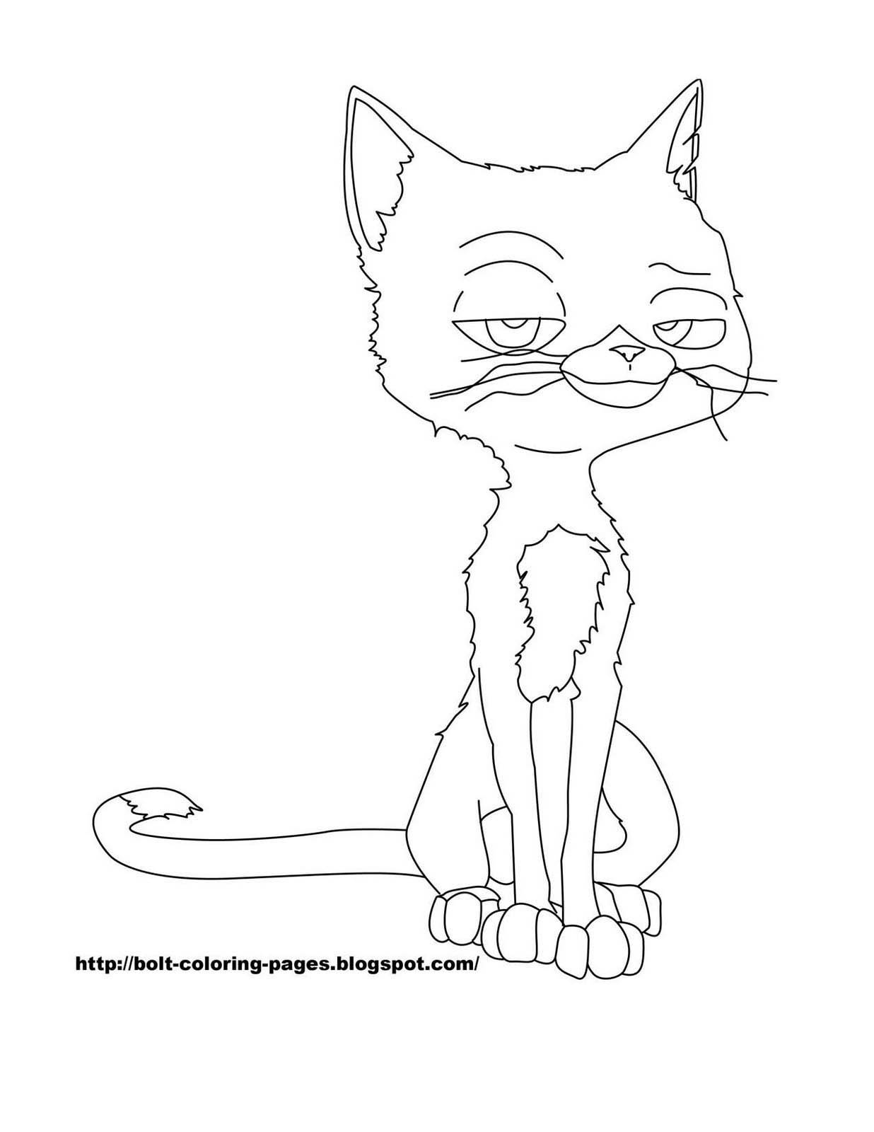Bolt coloring pages mittens