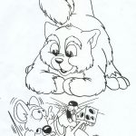 Cat Mice Coloring Pages