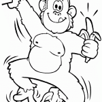 Chimp coloring page