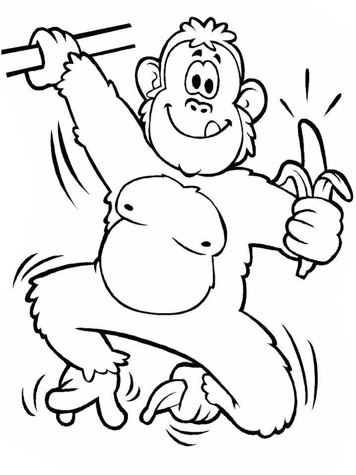 chimp coloring page, disney coloring page
