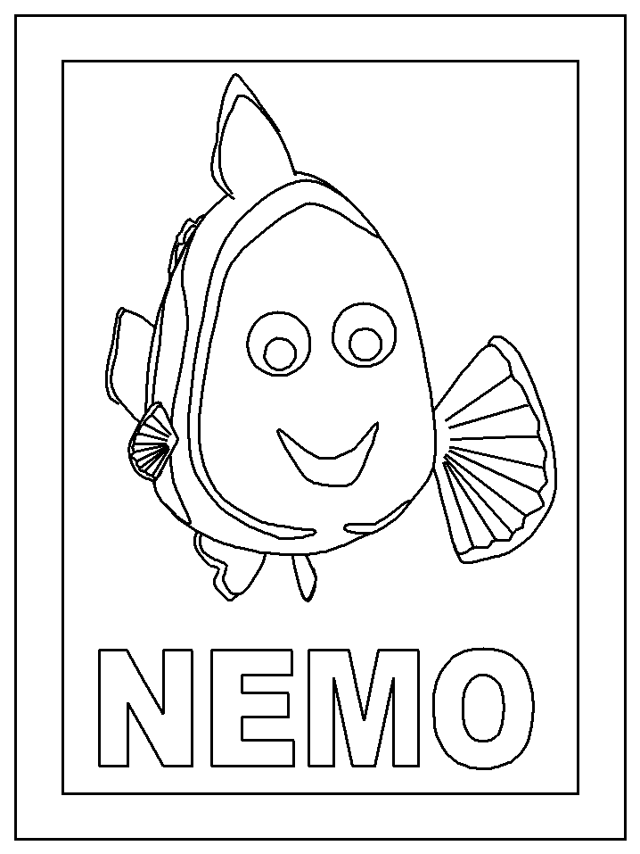 nemo coloring pages, disney coloring page