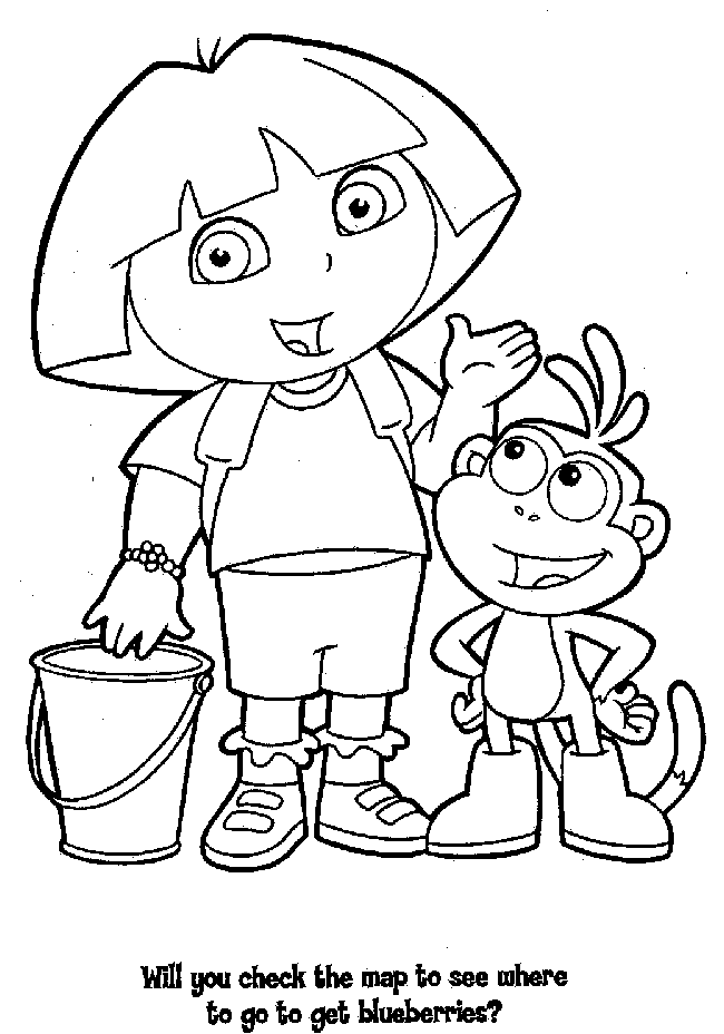 Dora coloring pages