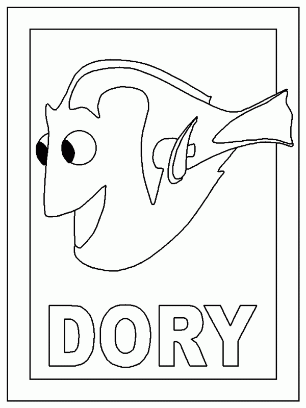 Dory Coloring Pages, Disney coloring pages