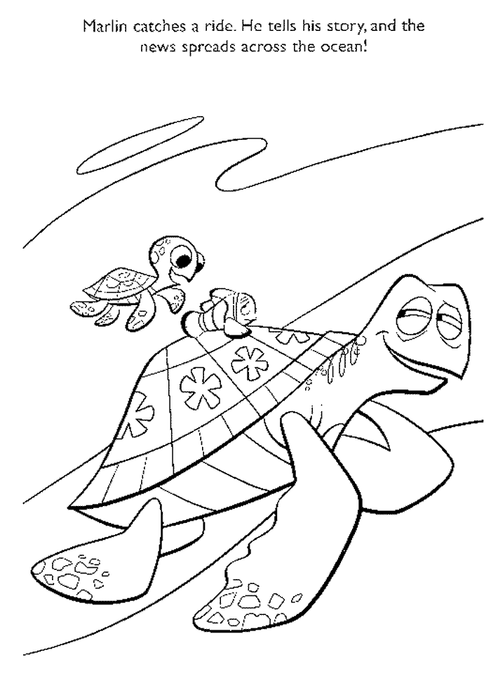 Finding Nemo coloring page, Disney coloring page