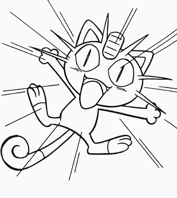 Pokemon cat coloring pages