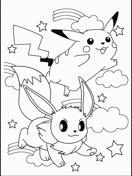 Pokemon pikachu coloring page