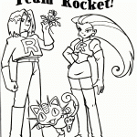 Pokemon team rocket coloing page