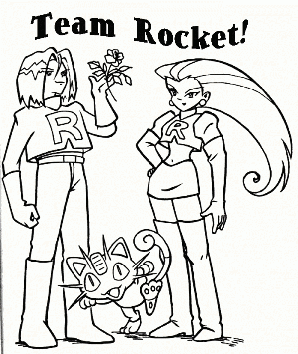 Pokemon team rocket coloing pages disney