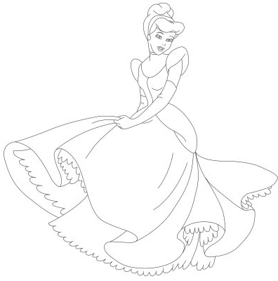 Princess coloring pages Cinderella