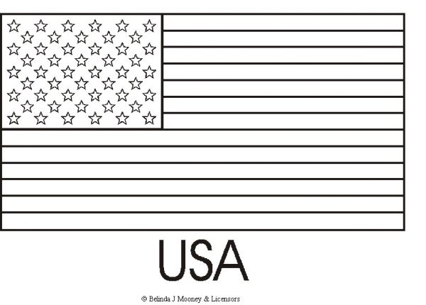 USA Coloring Flag pages
