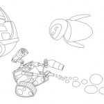 Wall E Eve coloring page
